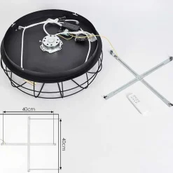 Ventilateur De Plafond Moscavide Laiton, Noir, 4 Lumieres, Telecommandes