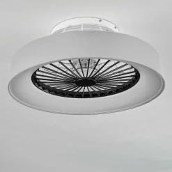 Ventilateur De Plafond Moli Led Gris, Blanc, 1 Lumiere, Telecommandes