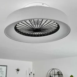 Ventilateur De Plafond Moli Led Gris, Blanc, 1 Lumiere, Telecommandes