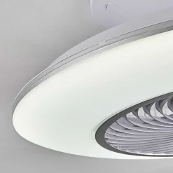 Ventilateur De Plafond Nagoya Led Blanc, 1 Lumiere, Telecommandes