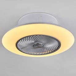 Ventilateur De Plafond Nagoya Led Blanc, 1 Lumiere, Telecommandes