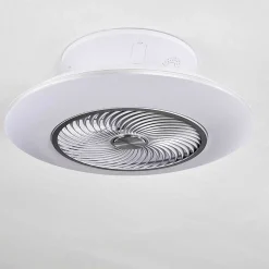 Ventilateur De Plafond Nagoya Led Blanc, 1 Lumiere, Telecommandes