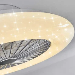 Ventilateur De Plafond Piraeus Led Titane, Blanc, 1 Lumiere, Telecommandes