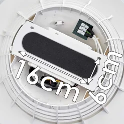 Ventilateur De Plafond Piraeus Led Titane, Blanc, 1 Lumiere, Telecommandes