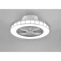 Ventilateur De Plafond Reality Sandfjord Led Chrome, 1 Lumiere, Telecommandes