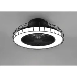 Ventilateur De Plafond Reality Sandfjord Led Noir, 1 Lumiere, Telecommandes