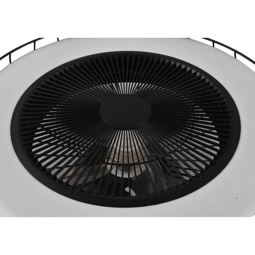 Ventilateur De Plafond Reality Sandfjord Led Noir, 1 Lumiere, Telecommandes