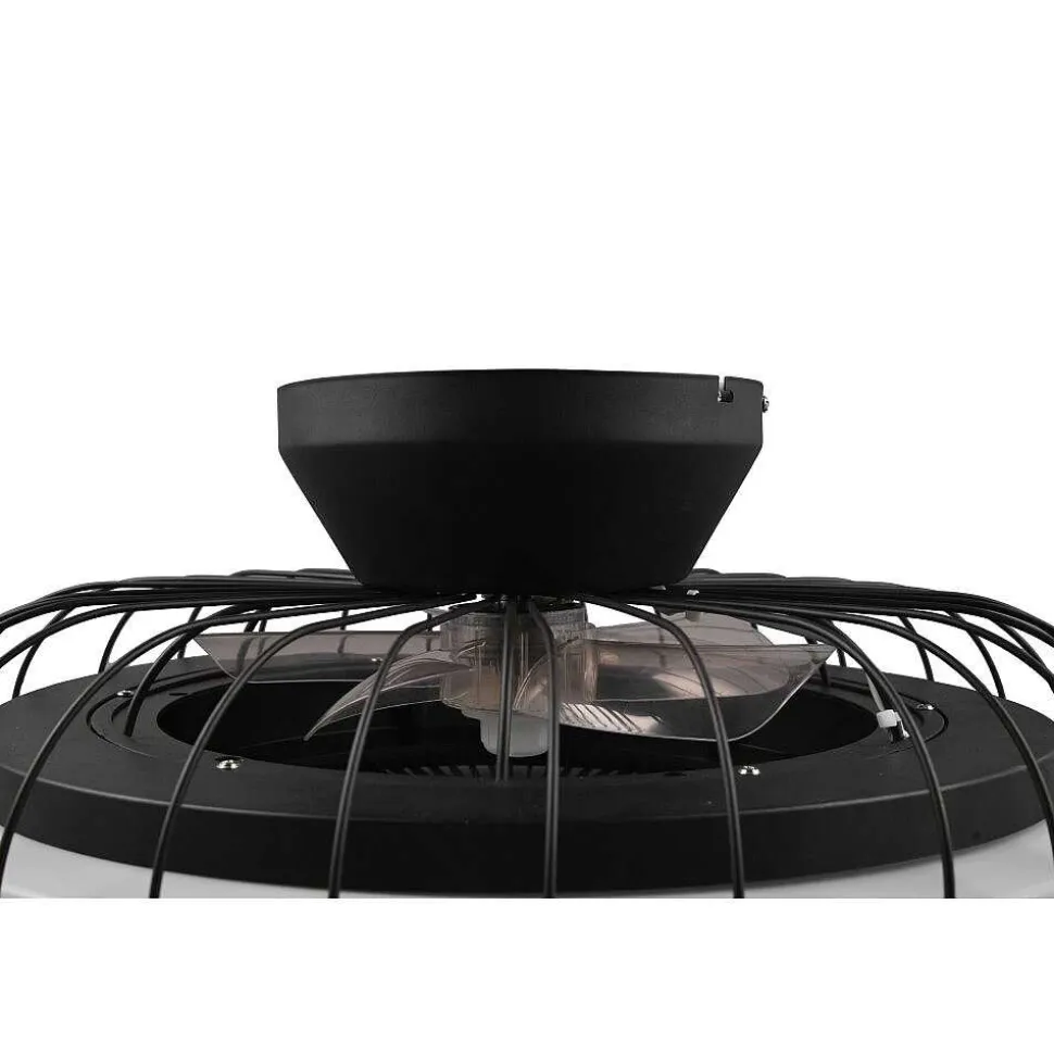 Ventilateur De Plafond Reality Sandfjord Led Noir, 1 Lumiere, Telecommandes