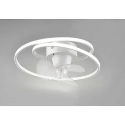 Ventilateur De Plafond Reality Umea Led Blanc, 1 Lumiere, Telecommandes