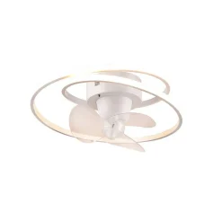 Ventilateur De Plafond Reality Umea Led Blanc, 1 Lumiere, Telecommandes
