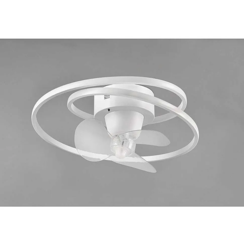 Ventilateur De Plafond Reality Umea Led Blanc, 1 Lumiere, Telecommandes