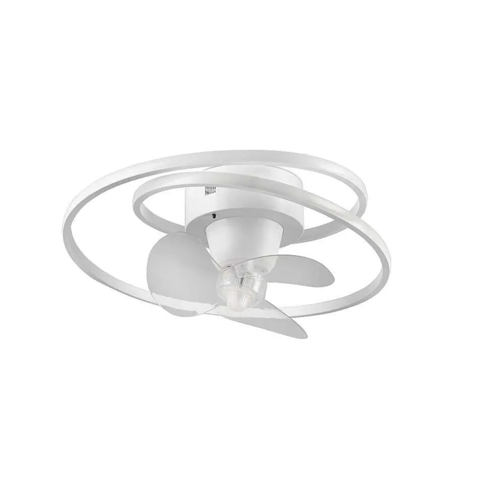Ventilateur De Plafond Reality Umea Led Blanc, 1 Lumiere, Telecommandes