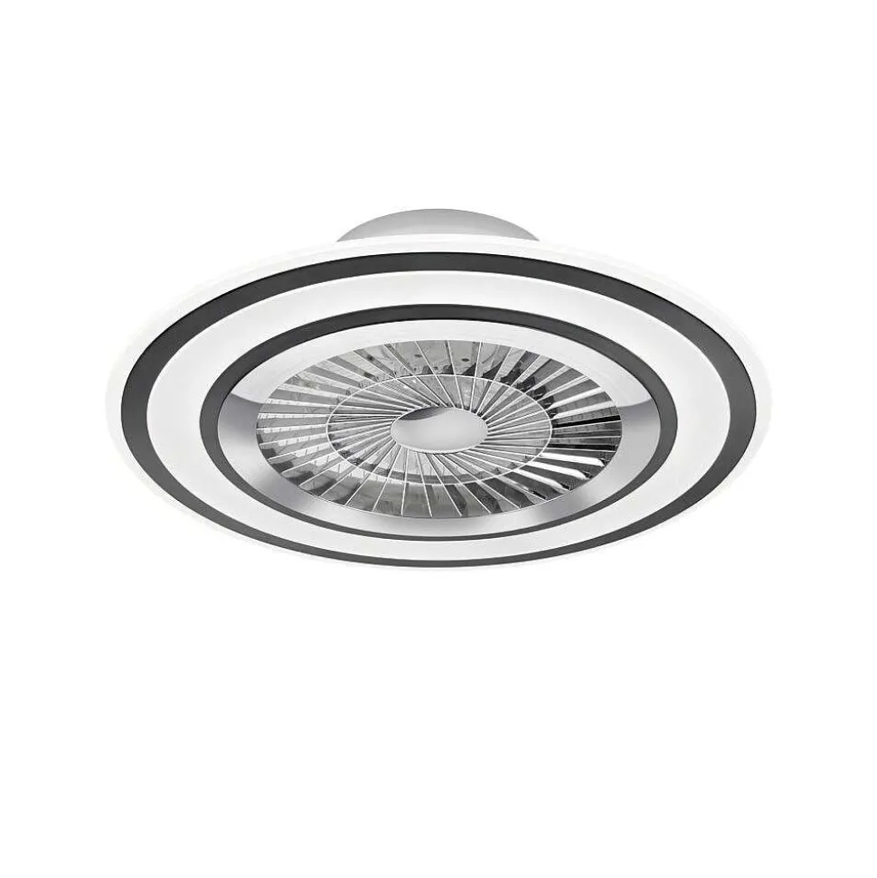Ventilateur De Plafond Reality Flaga Led Noir, 1 Lumiere, Telecommandes