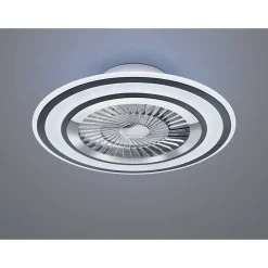 Ventilateur De Plafond Reality Flaga Led Noir, 1 Lumiere, Telecommandes