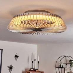 Ventilateur De Plafond Rivarotta Led Blanc, 1 Lumiere, Telecommandes