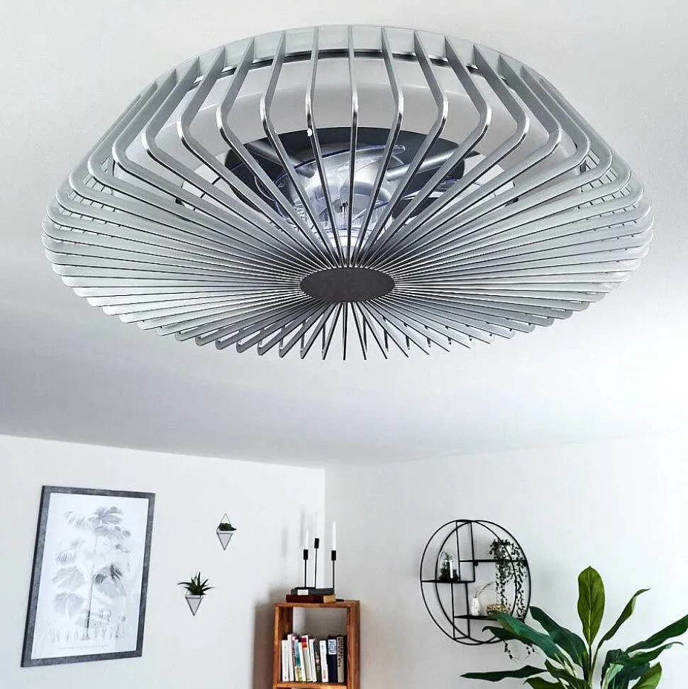 Ventilateur De Plafond Rivarotta Led Blanc, 1 Lumiere, Telecommandes