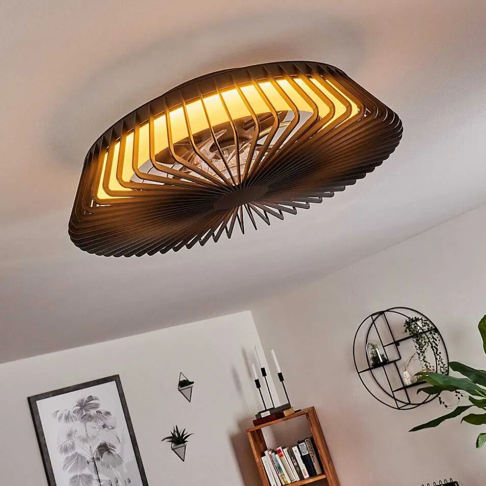 Ventilateur De Plafond Rivarotta Led Blanc, 1 Lumiere, Telecommandes