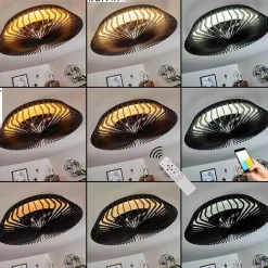 Ventilateur De Plafond Rivarotta Led Blanc, 1 Lumiere, Telecommandes