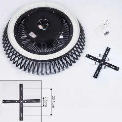 Ventilateur De Plafond Rivarotta Led Blanc, 1 Lumiere, Telecommandes