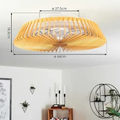 Ventilateur De Plafond Rivarotta Led Blanc, 1 Lumiere, Telecommandes