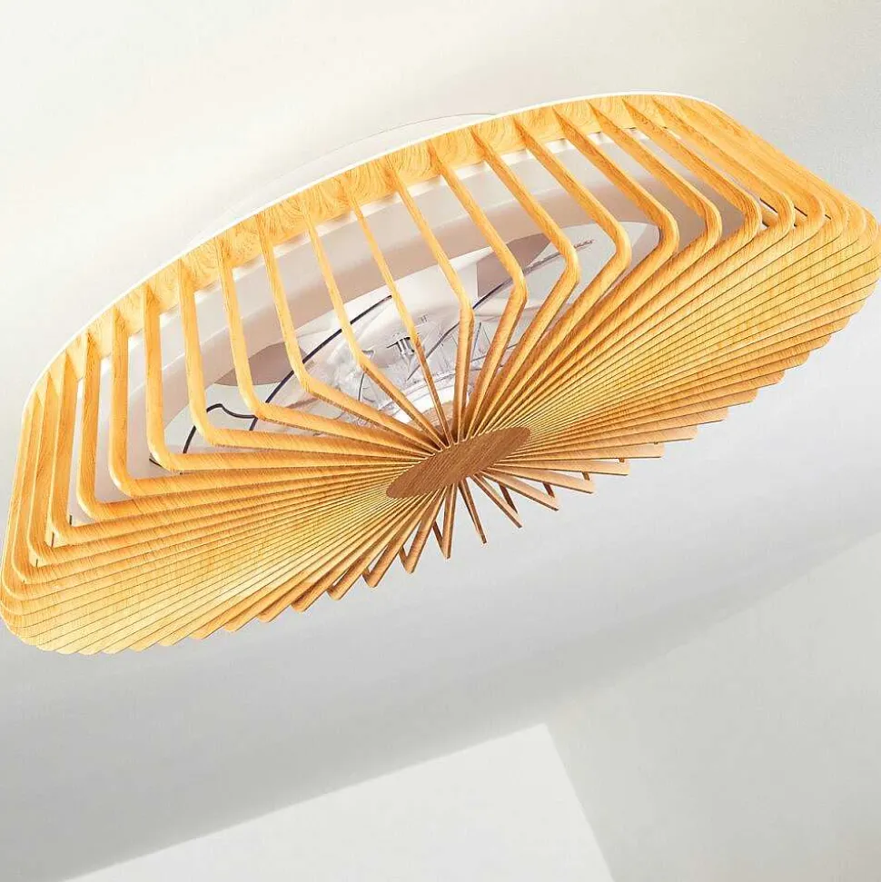 Ventilateur De Plafond Rivarotta Led Blanc, 1 Lumiere, Telecommandes