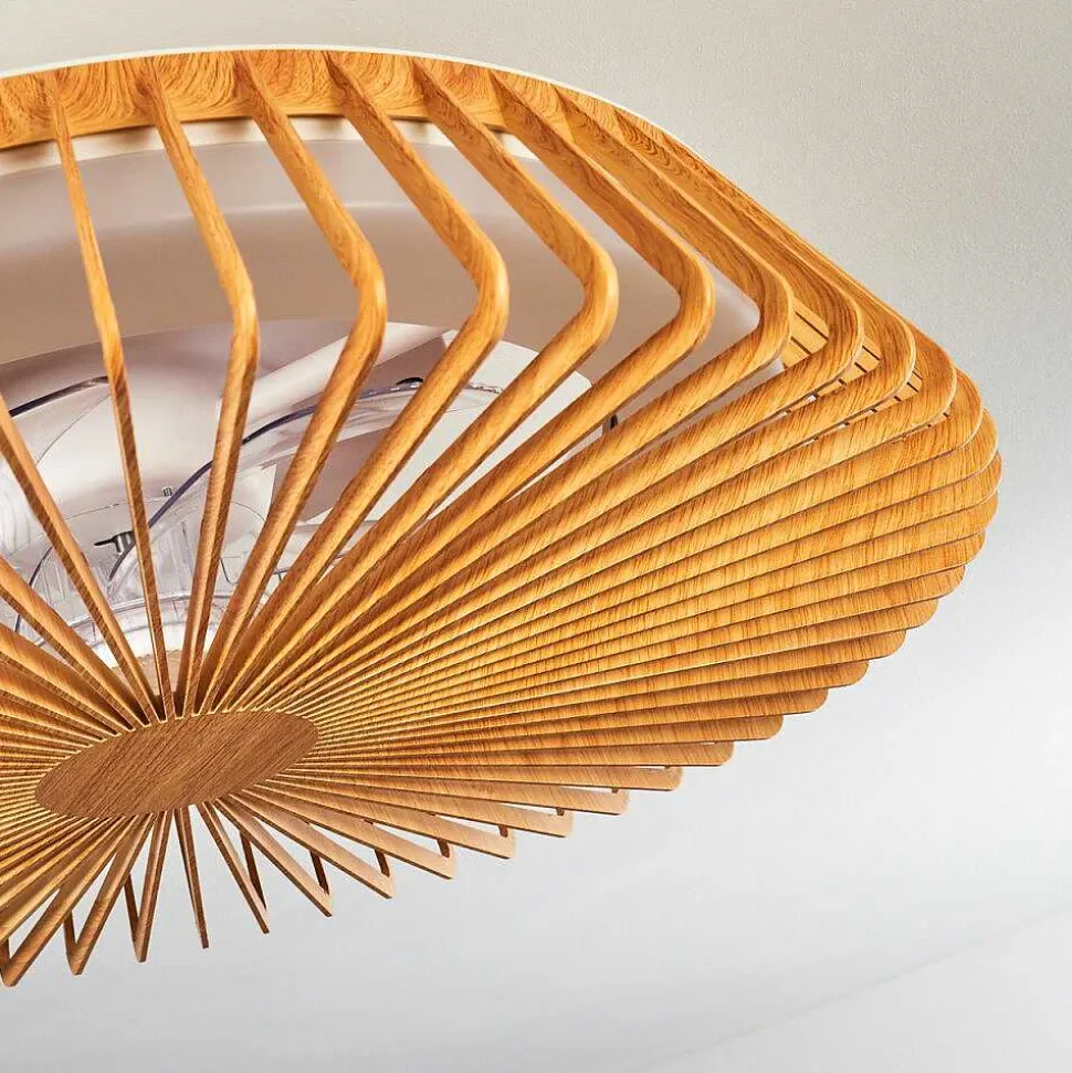 Ventilateur De Plafond Rivarotta Led Blanc, 1 Lumiere, Telecommandes