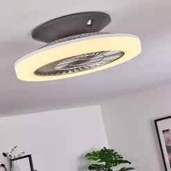 Ventilateur De Plafond Somalia Led Argente, Transparent, 1 Lumiere