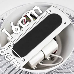 Ventilateur De Plafond Tamworth Led Argente, Transparent, 1 Lumiere, Telecommandes