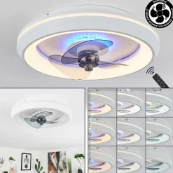 Ventilateur De Plafond Tirkkala Led Blanc, 1 Lumiere