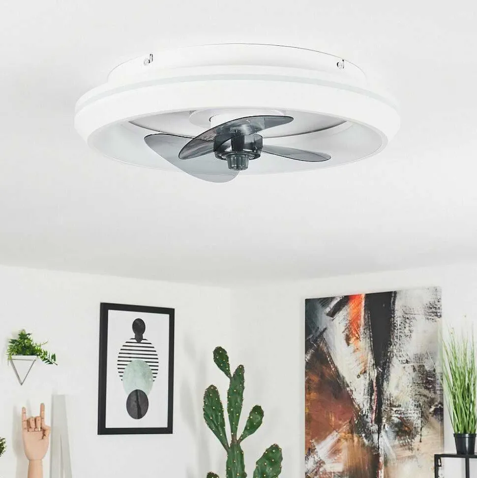 Ventilateur De Plafond Tirkkala Led Blanc, 1 Lumiere