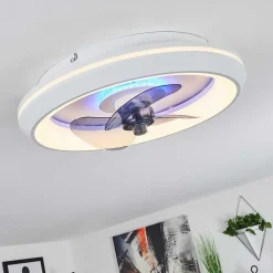 Ventilateur De Plafond Tirkkala Led Blanc, 1 Lumiere