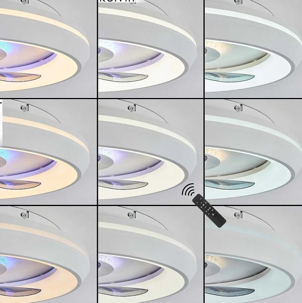 Ventilateur De Plafond Tirkkala Led Blanc, 1 Lumiere