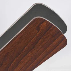 Ventilateur De Plafond Trillo Gris, Bois Clair, Nickel Mat, 1 Lumiere