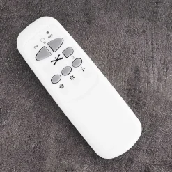 Ventilateur De Plafond Vevey Bois Clair, Nickel Mat, Argente, 2 Lumieres, Telecommandes