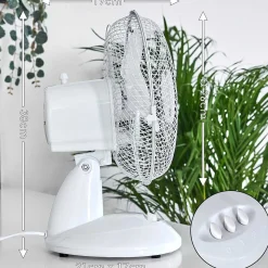 Ventilateur De Table Sopot Chrome, Blanc