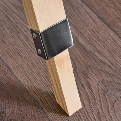 Ventilateur Magaluf Chrome, Bois Clair