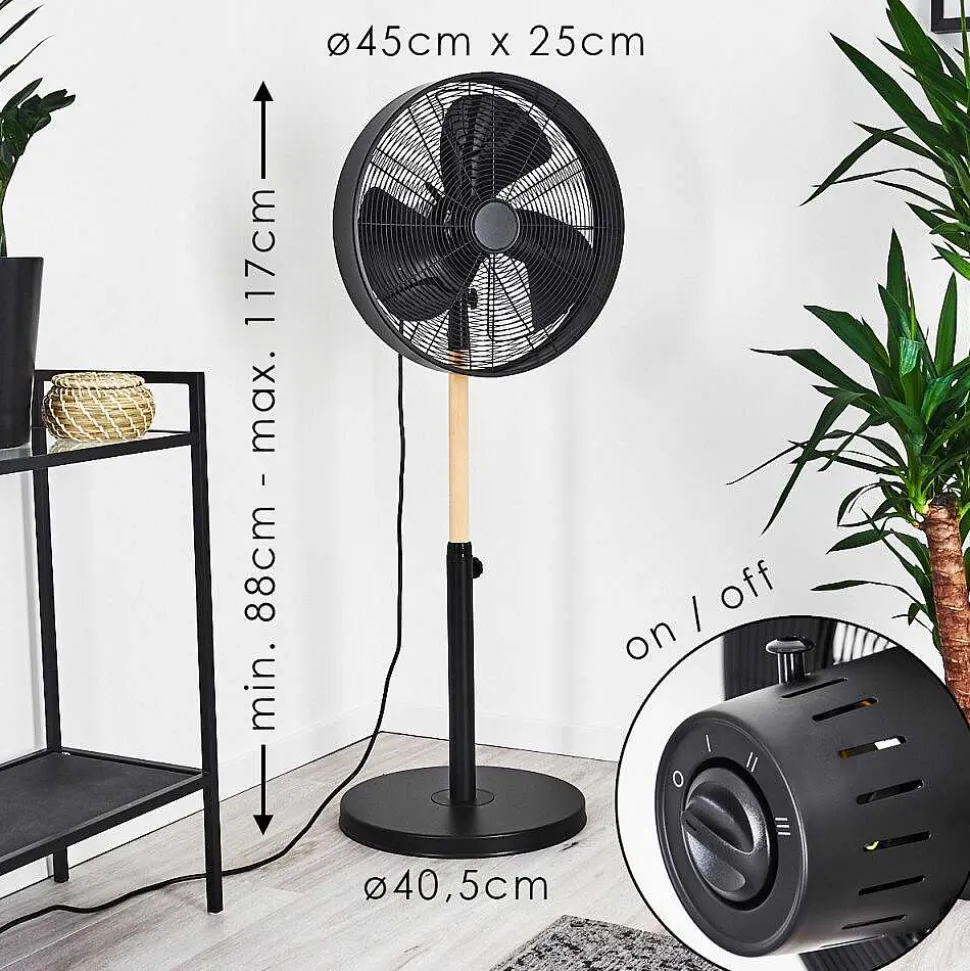 Ventilateur Markham Bois Clair, Noir