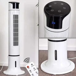 Ventilateur Urbino Tower Noir, Blanc, Telecommandes