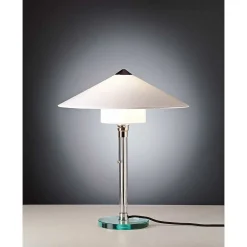 Wagenfeld 27 Tecnolumen Lampe A Poser Nickel Mat, Transparent, 1 Lumiere