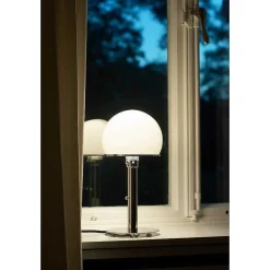 Wagenfeld 24 Tecnolumen Lampe A Poser Nickel Brillant, 1 Lumiere